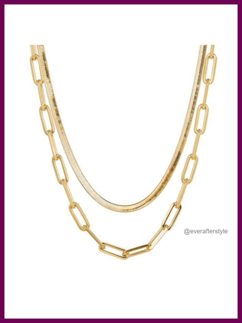 Layered Chain Necklace Set for Women - Gold PVD Waterproof Jewelry Gift